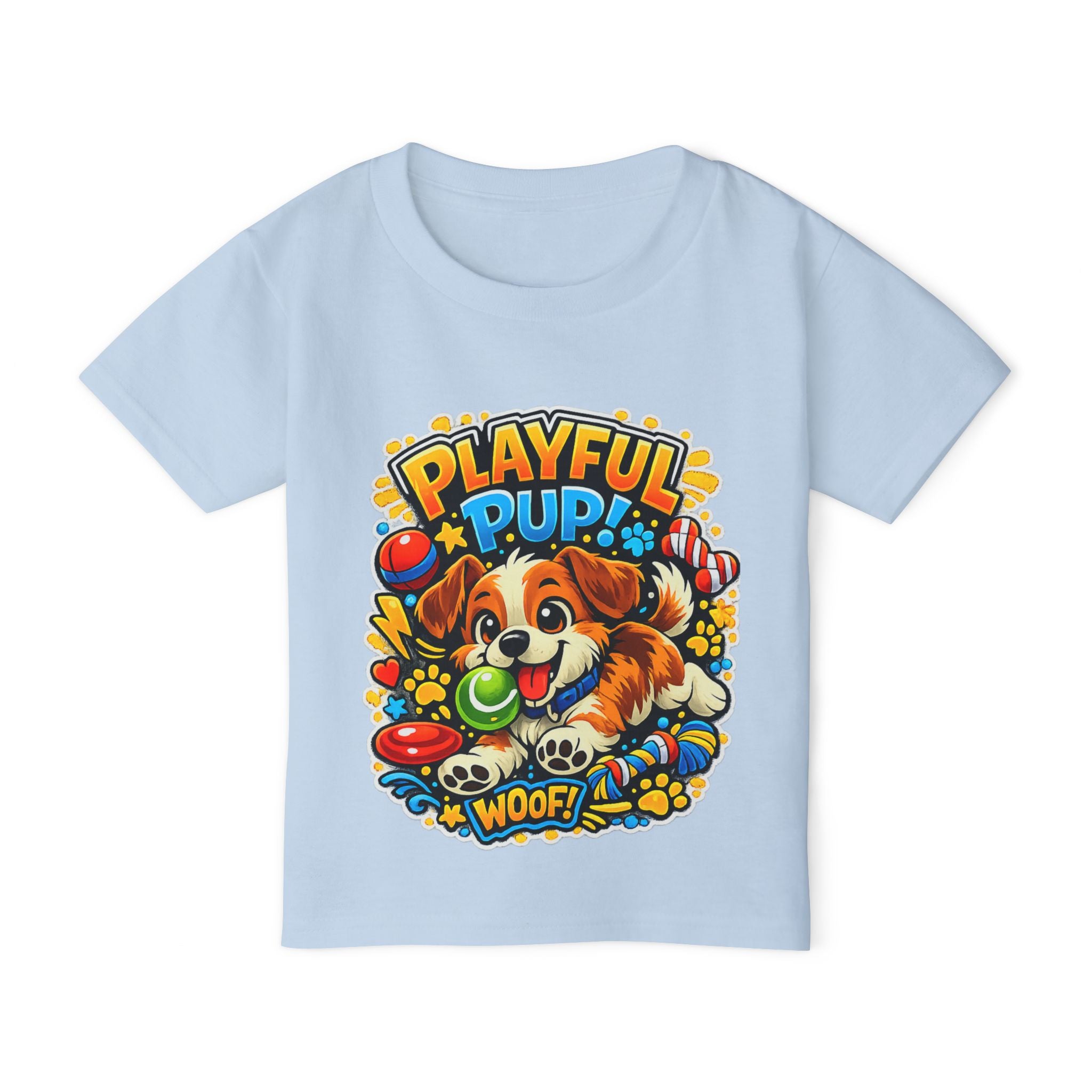 Playful Pup Toddler T-Shirt — Cute Puppy "Playful Pup" Graphic Tee