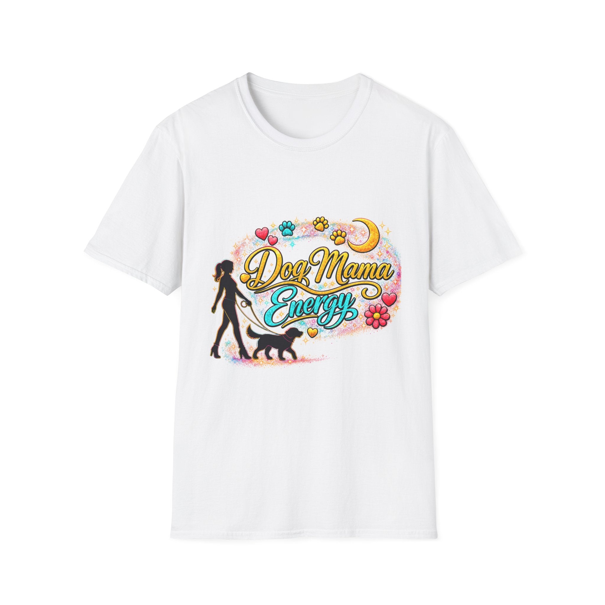 Dog Mama T-Shirt — Cute Paw Print & Silhouette Tee for Pet Lovers