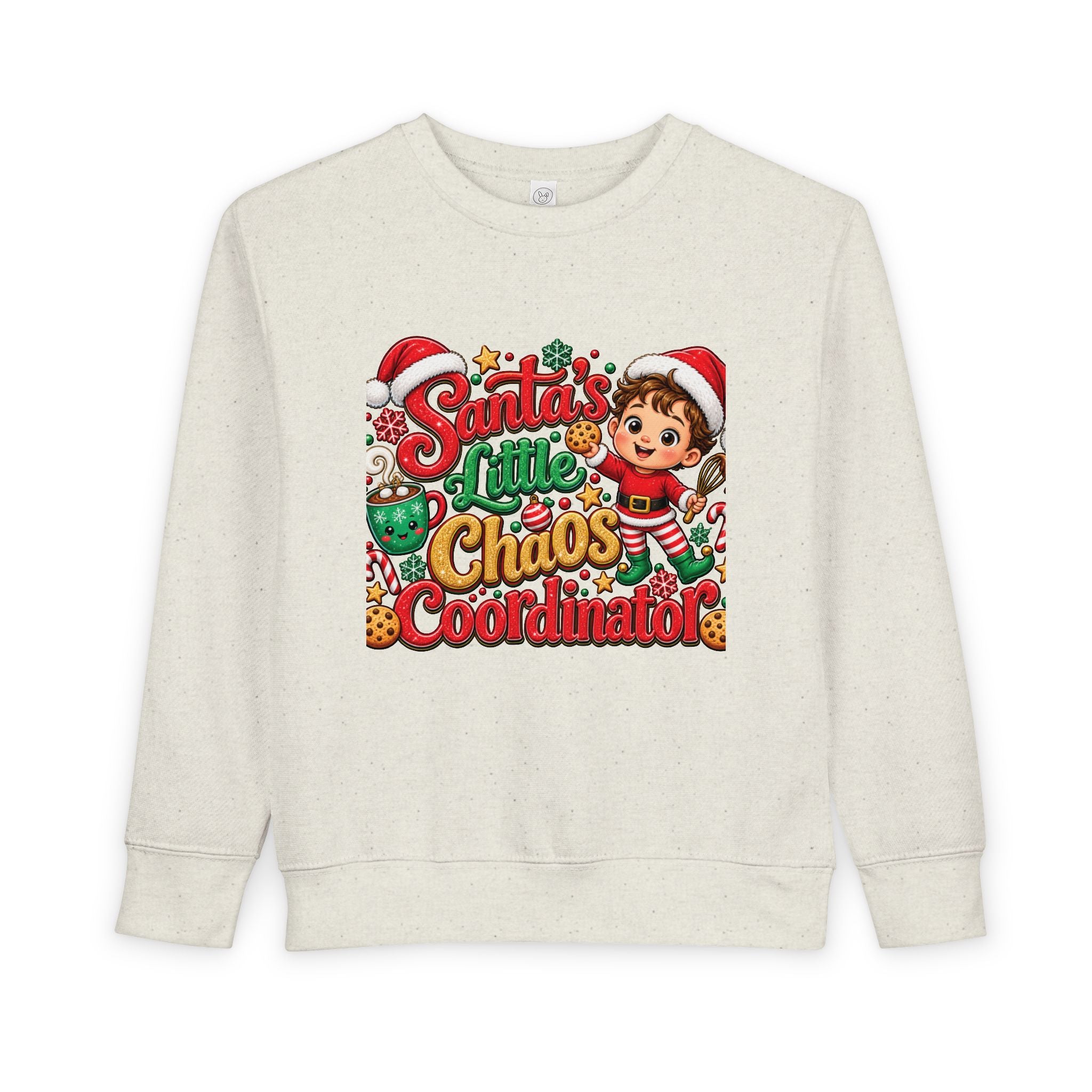 Toddler Sweatshirt - "Santa's Little Chaos Coordinator" Christmas Elf Pullover