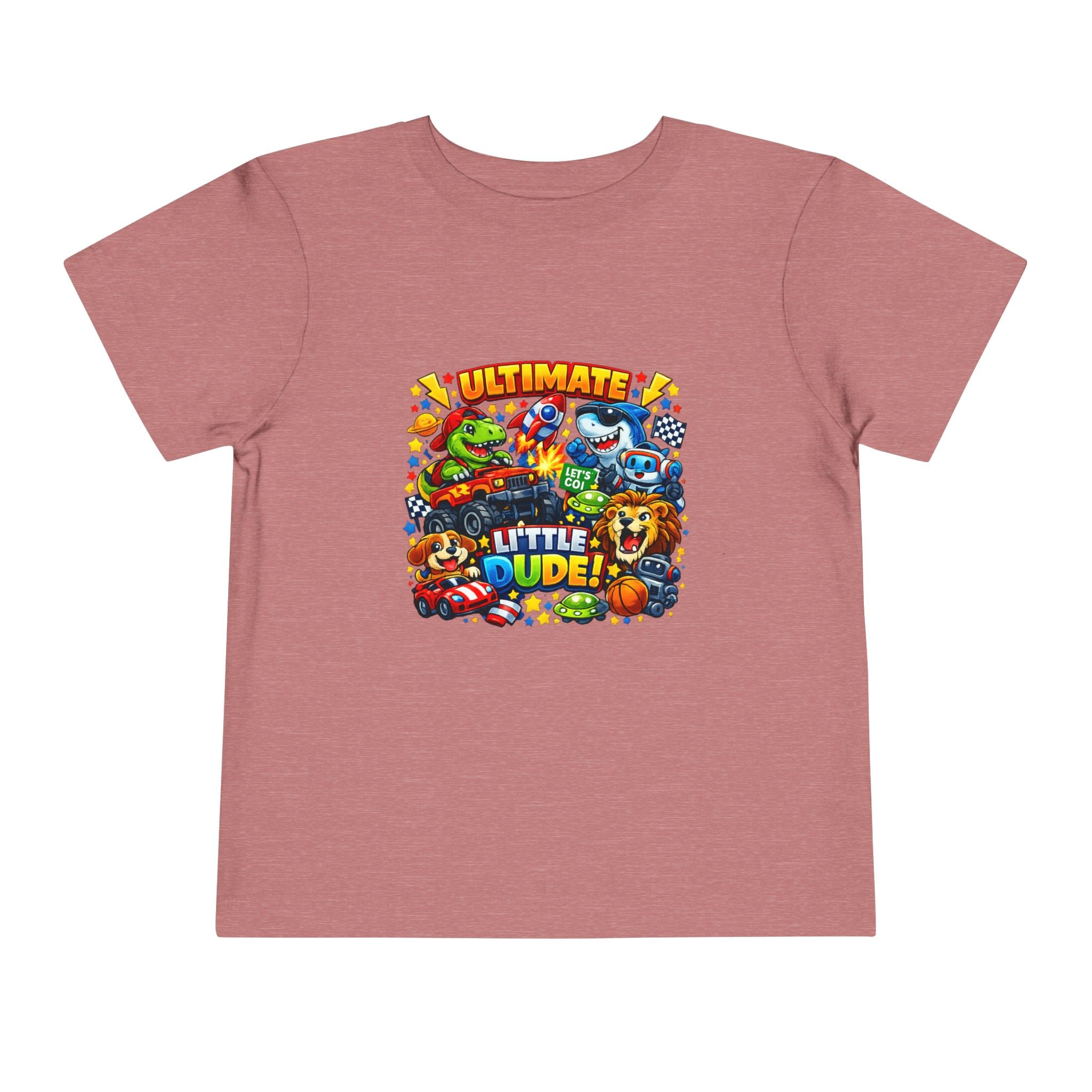 Ultimate Little Dude Toddler Tee — Colorful Gamer Animal Crew Graphic