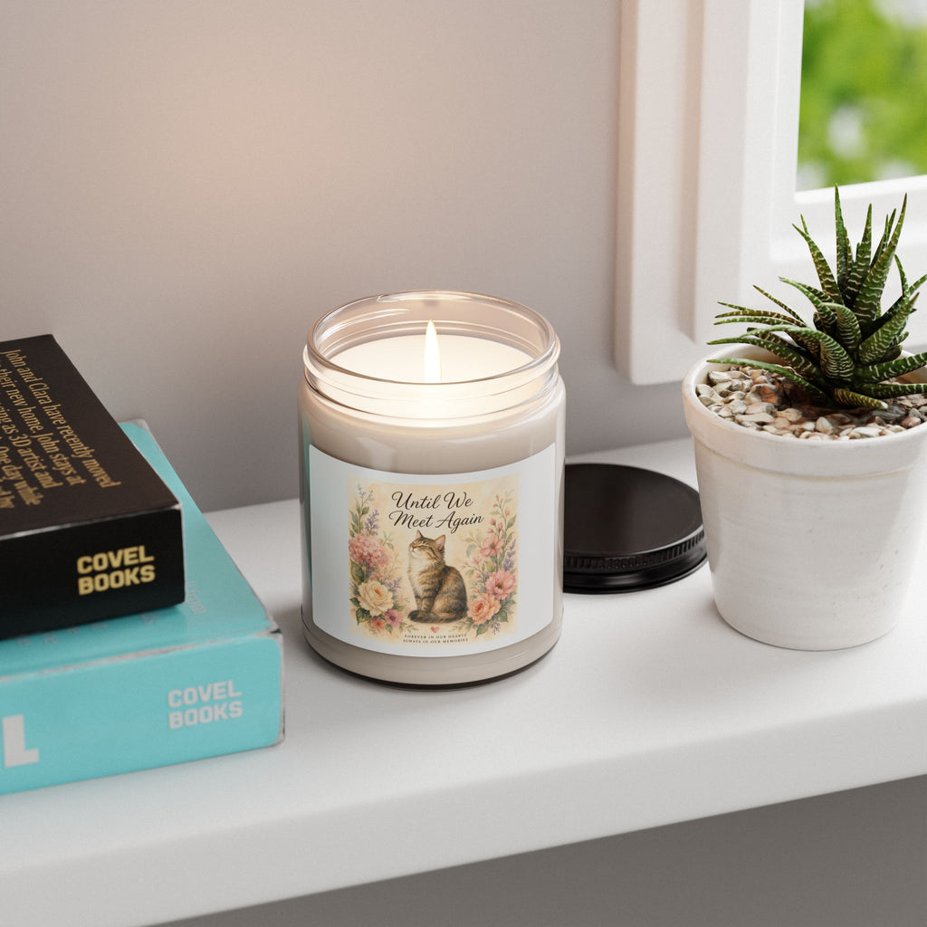 Memorial Cat Soy Candle 9oz — "Until We Meet Again"