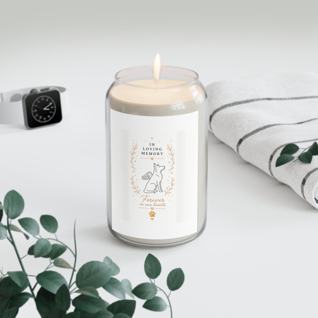 German Shepherd Memorial Pet Soy Candle — "In Loving Memory" 13.75oz