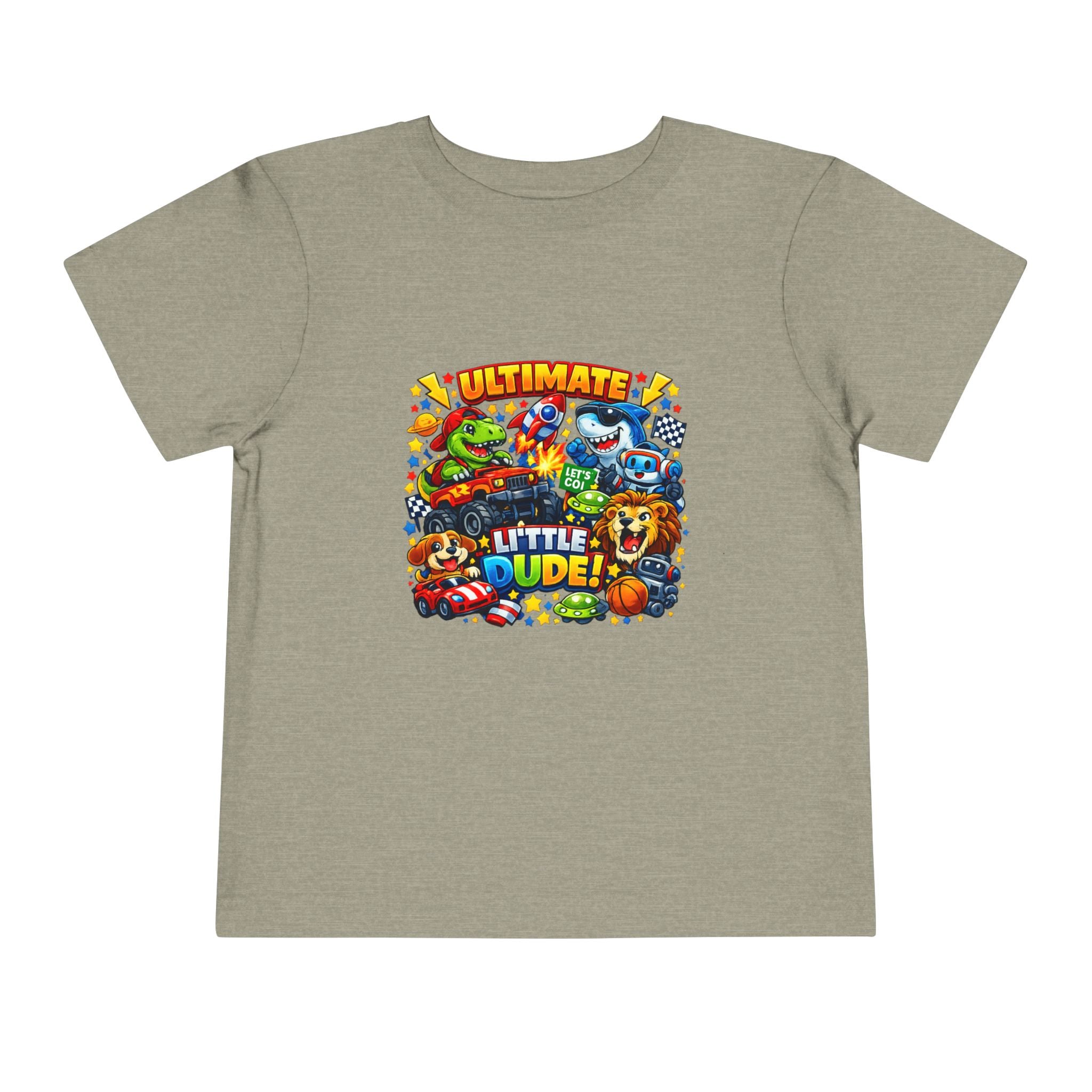 Ultimate Little Dude Toddler Tee — Colorful Gamer Animal Crew Graphic