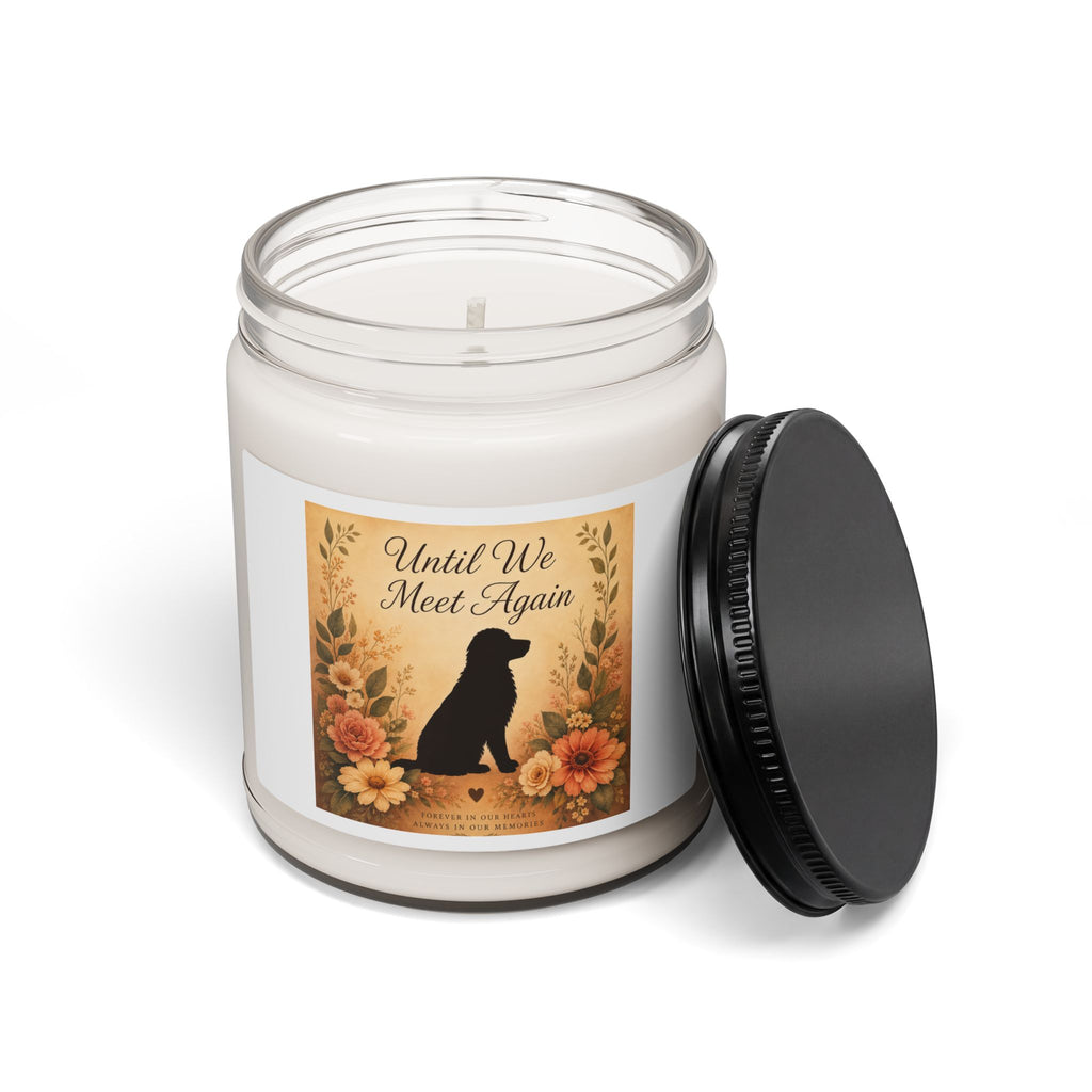 Memorial Dog Candle — "Until We Meet Again" Scented Soy Jar (9 oz)