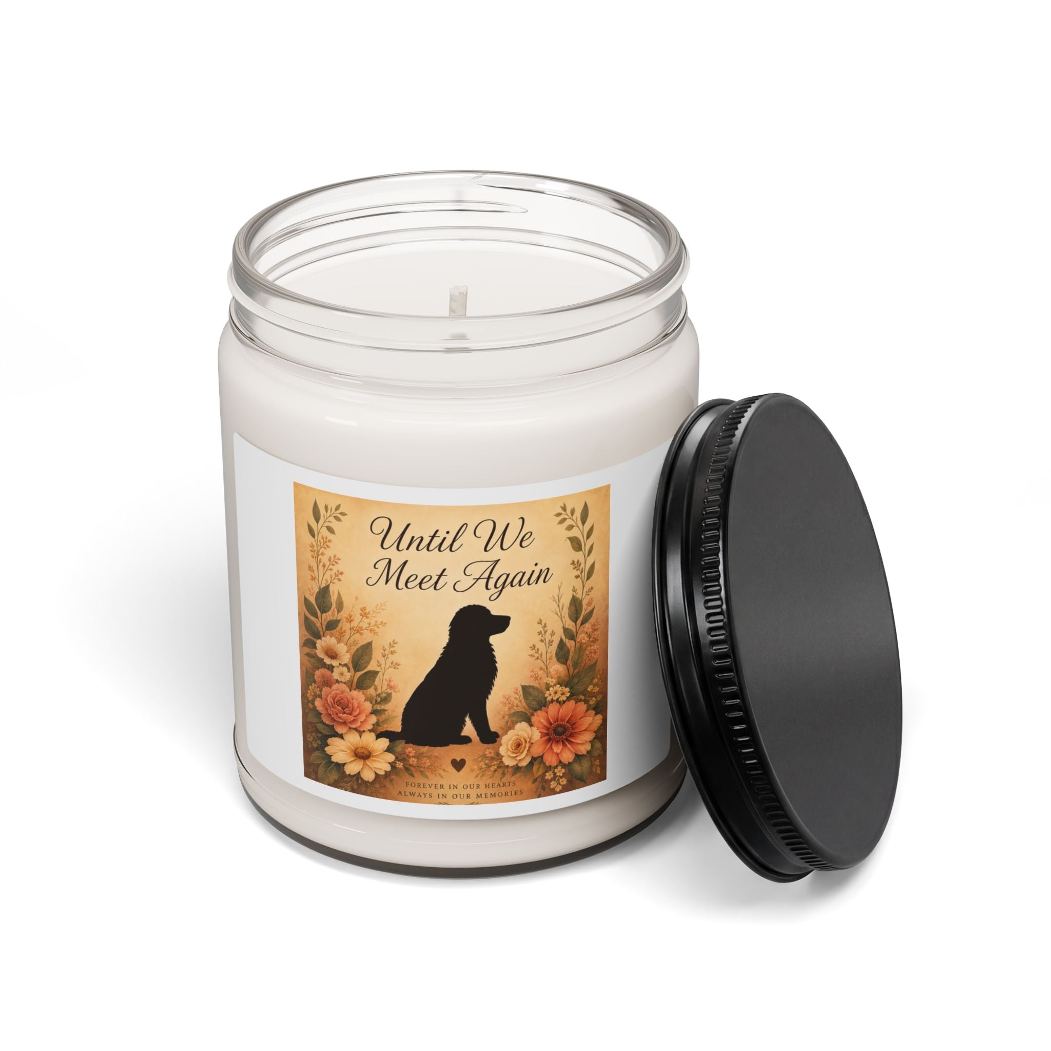 Memorial Dog Candle — "Until We Meet Again" Scented Soy Jar (9 oz)