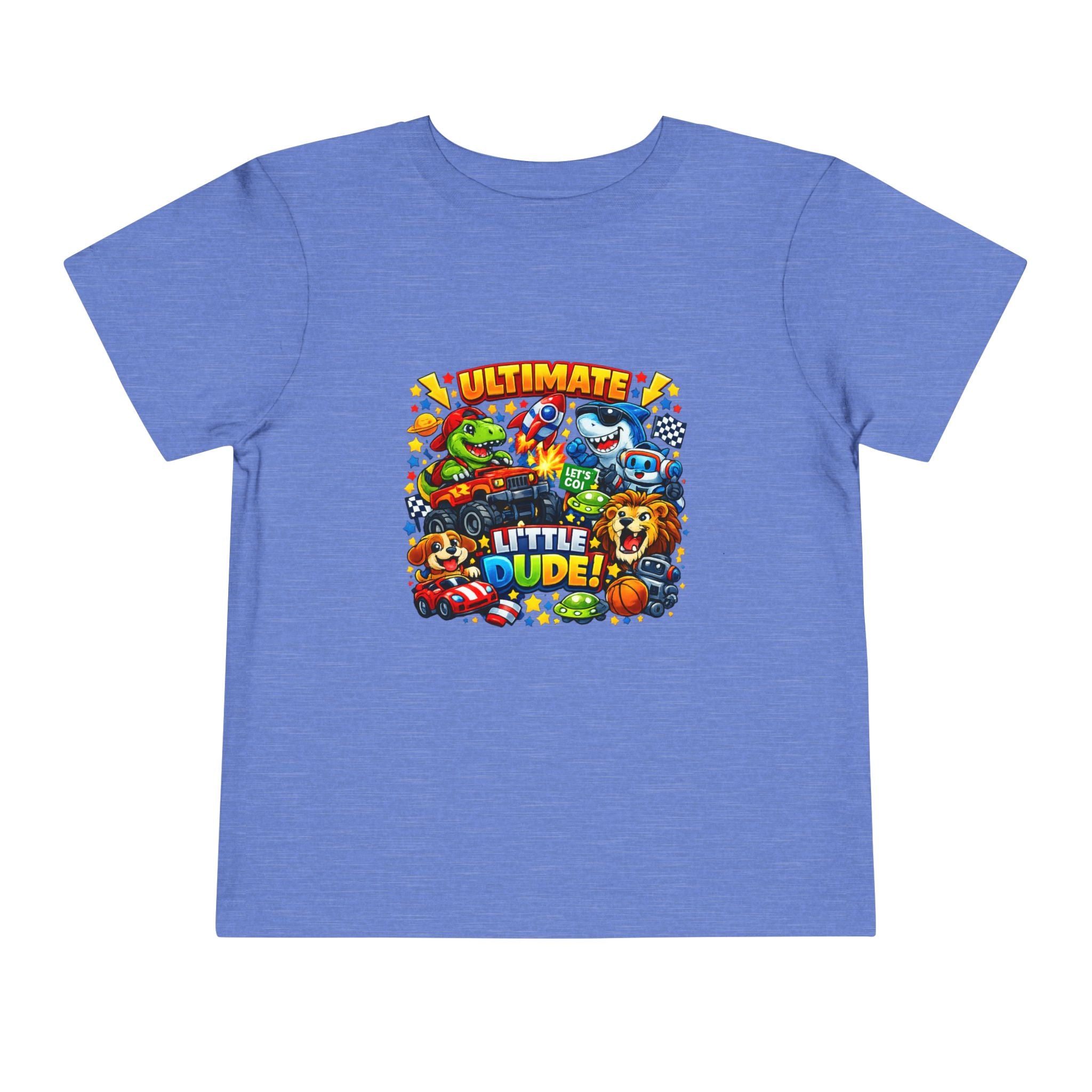 Ultimate Little Dude Toddler Tee — Colorful Gamer Animal Crew Graphic