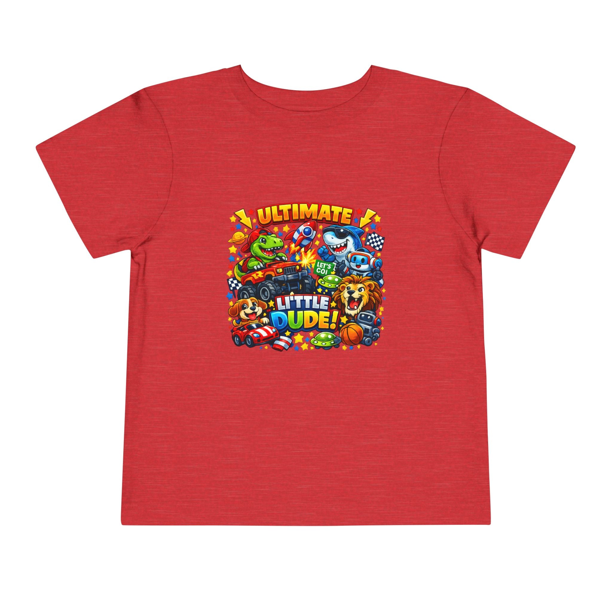 Ultimate Little Dude Toddler Tee — Colorful Gamer Animal Crew Graphic