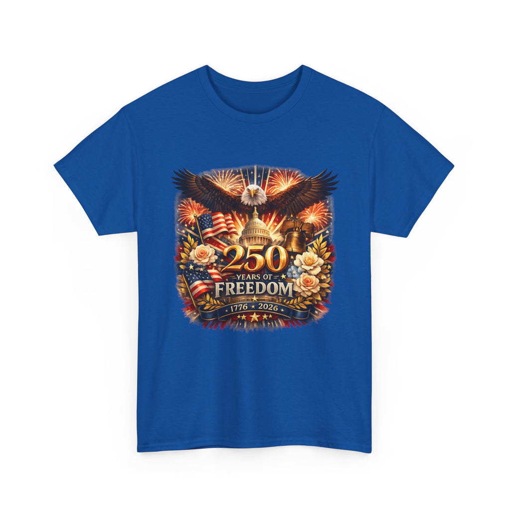 T-Shirt — 250 Years of Freedom Patriotic Eagle Fourth of July Tee