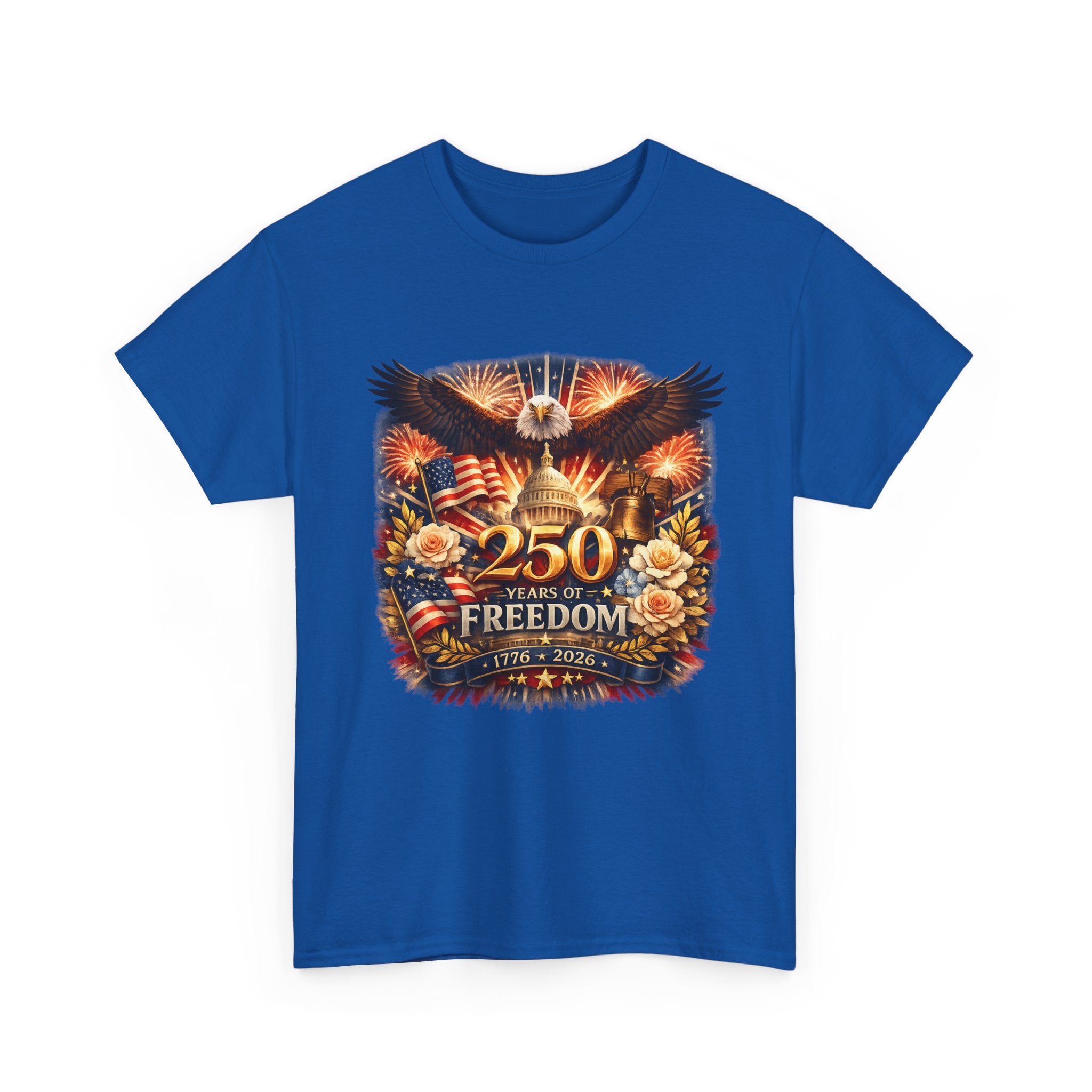 T-Shirt — 250 Years of Freedom Patriotic Eagle Fourth of July Tee