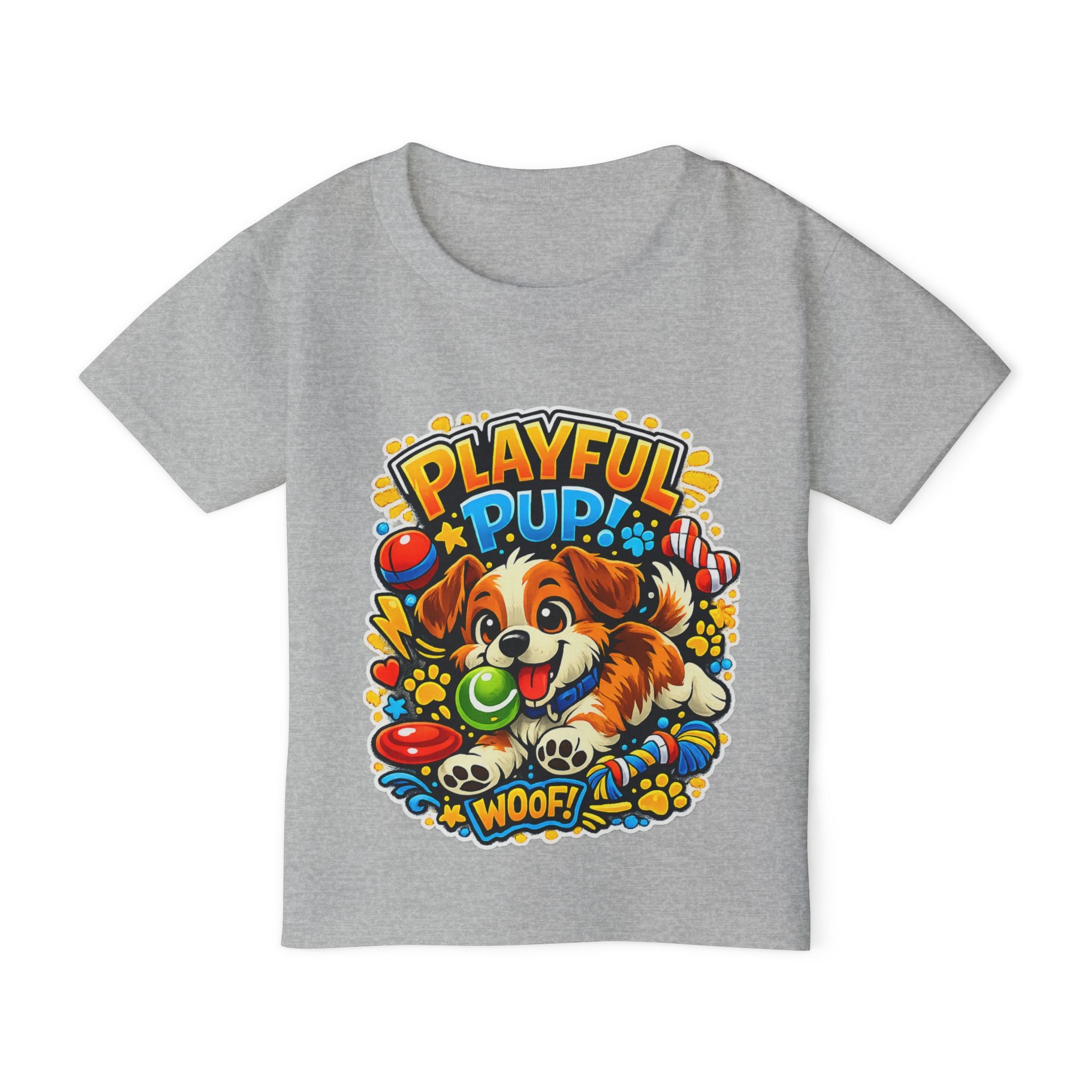 Playful Pup Toddler T-Shirt — Cute Puppy "Playful Pup" Graphic Tee