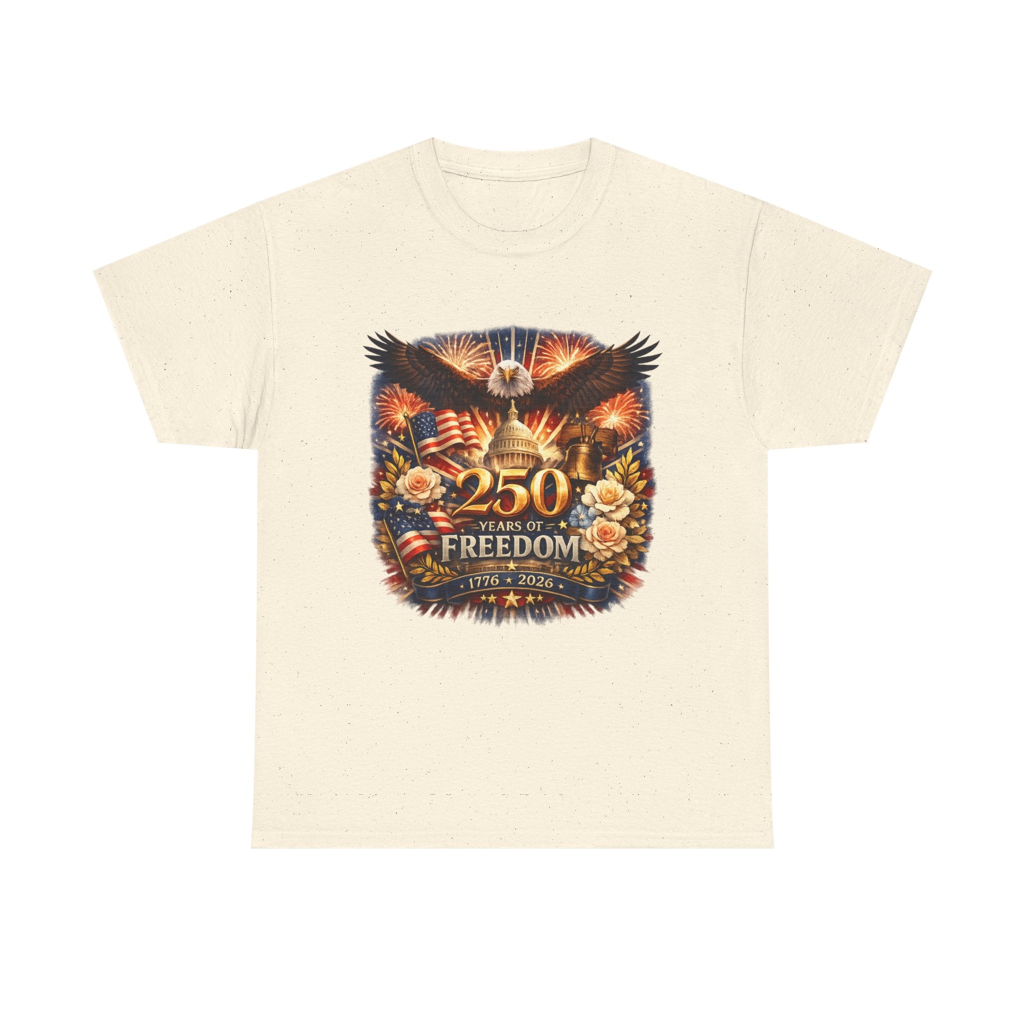 T-Shirt — 250 Years of Freedom Patriotic Eagle Fourth of July Tee