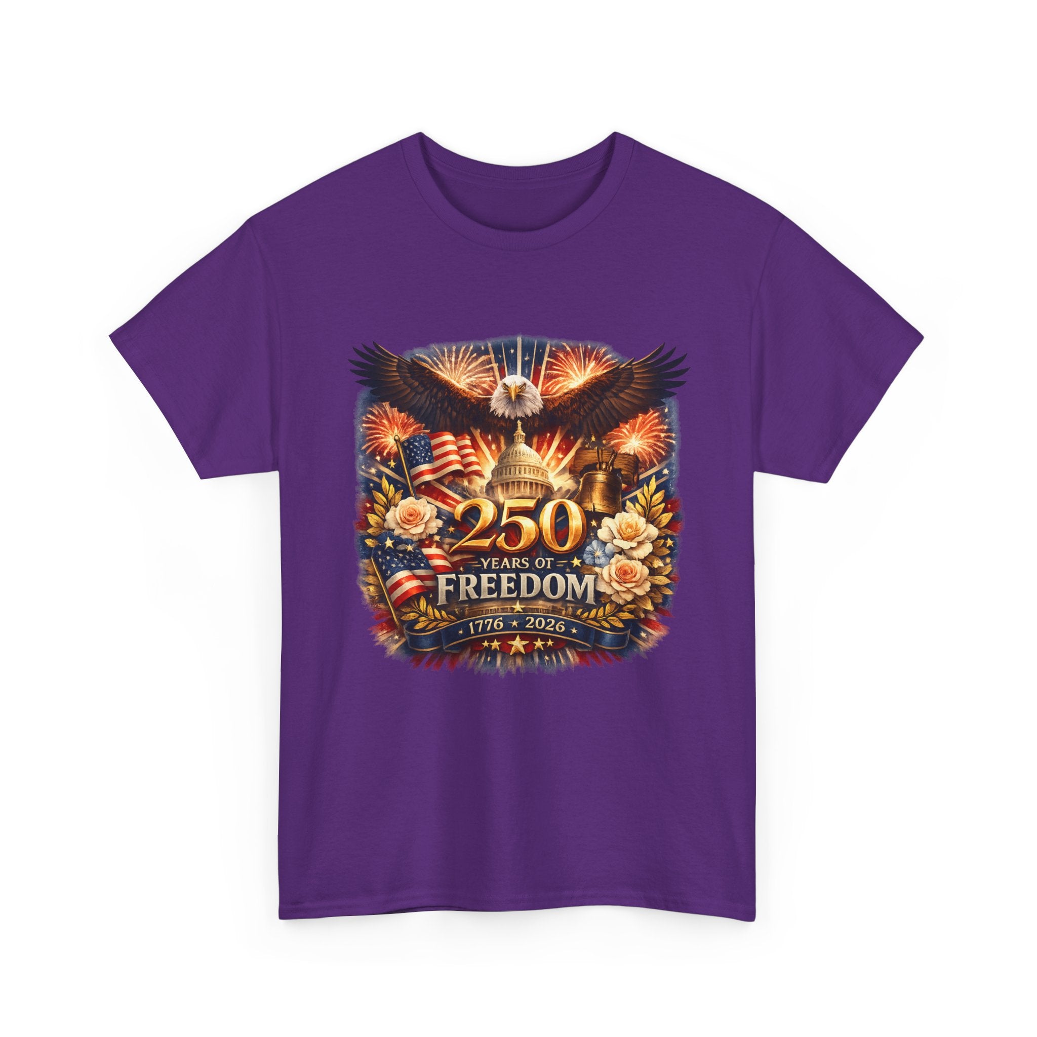 T-Shirt — 250 Years of Freedom Patriotic Eagle Fourth of July Tee