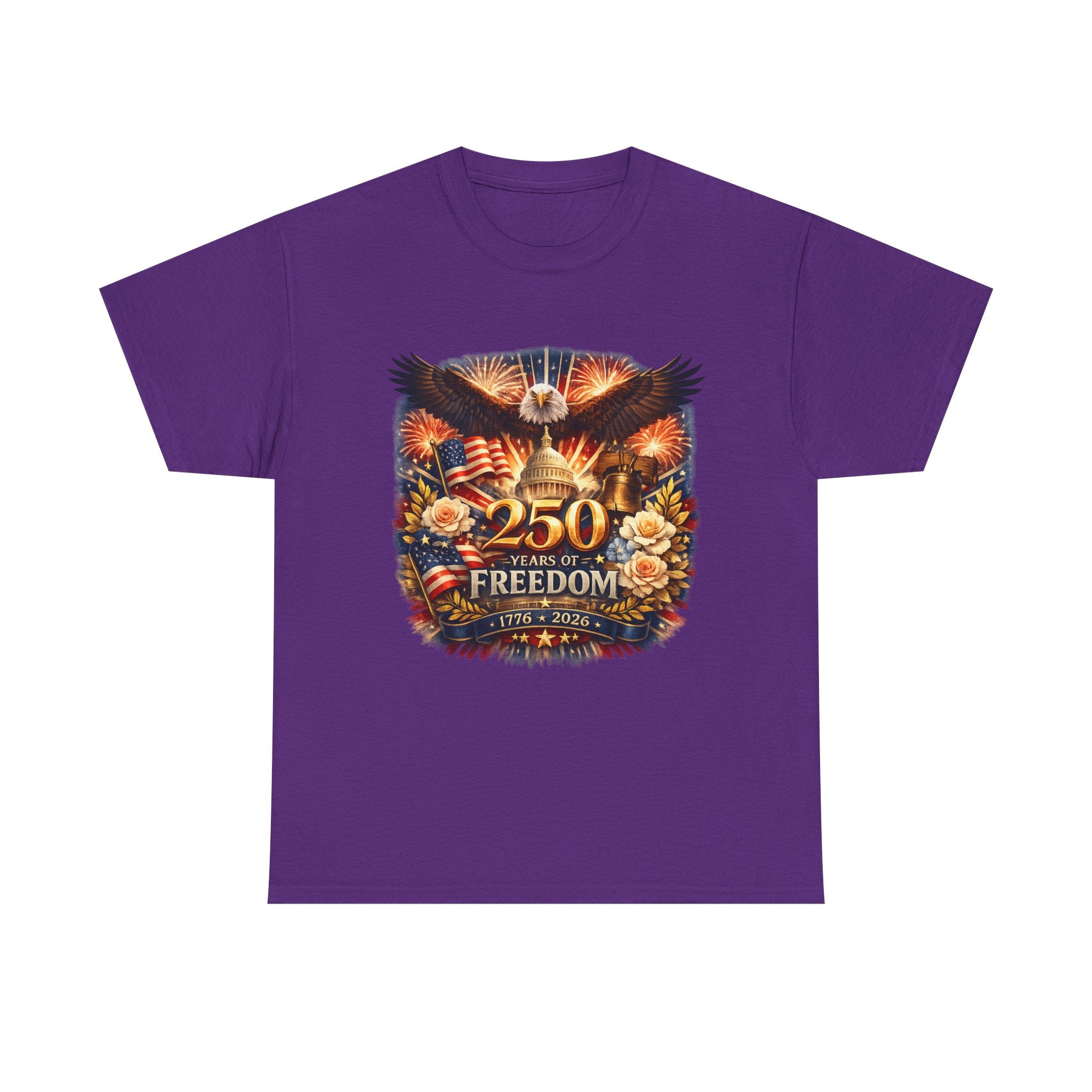 T-Shirt — 250 Years of Freedom Patriotic Eagle Fourth of July Tee