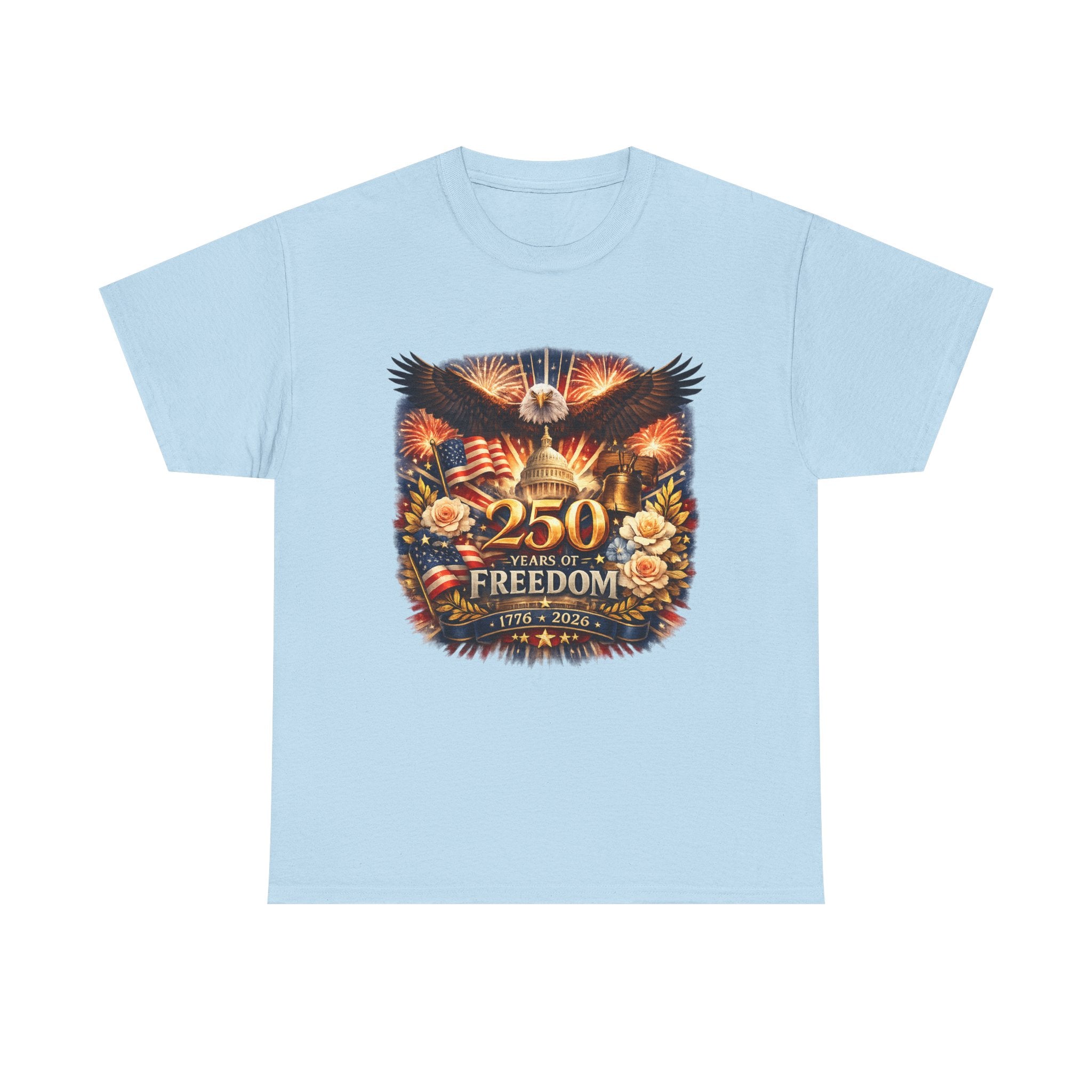 T-Shirt — 250 Years of Freedom Patriotic Eagle Fourth of July Tee