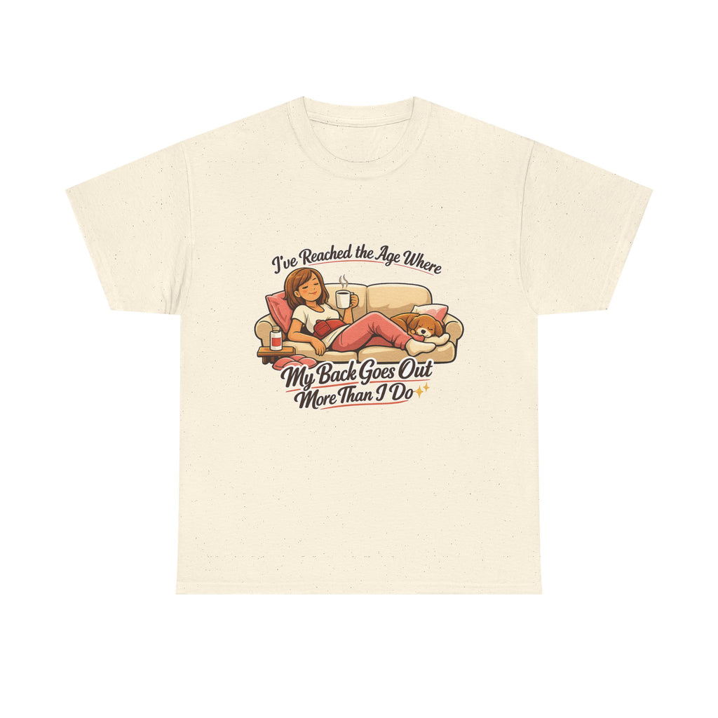 Funny Retro "My Back Goes Out More Than I Do" T-Shirt